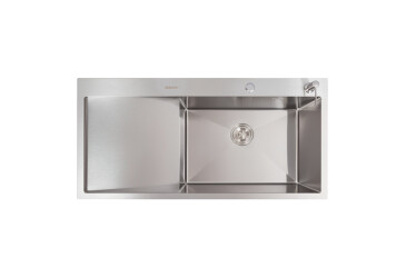 Кухонна мийка нержавійка CM 100*50 R VALESO Handmade (3.0/0.8) Platinum
