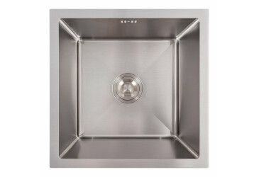 Кухонна мийка нержавійка СМ 44*44 VALESO Handmade (монтаж під стільницю) Platinum