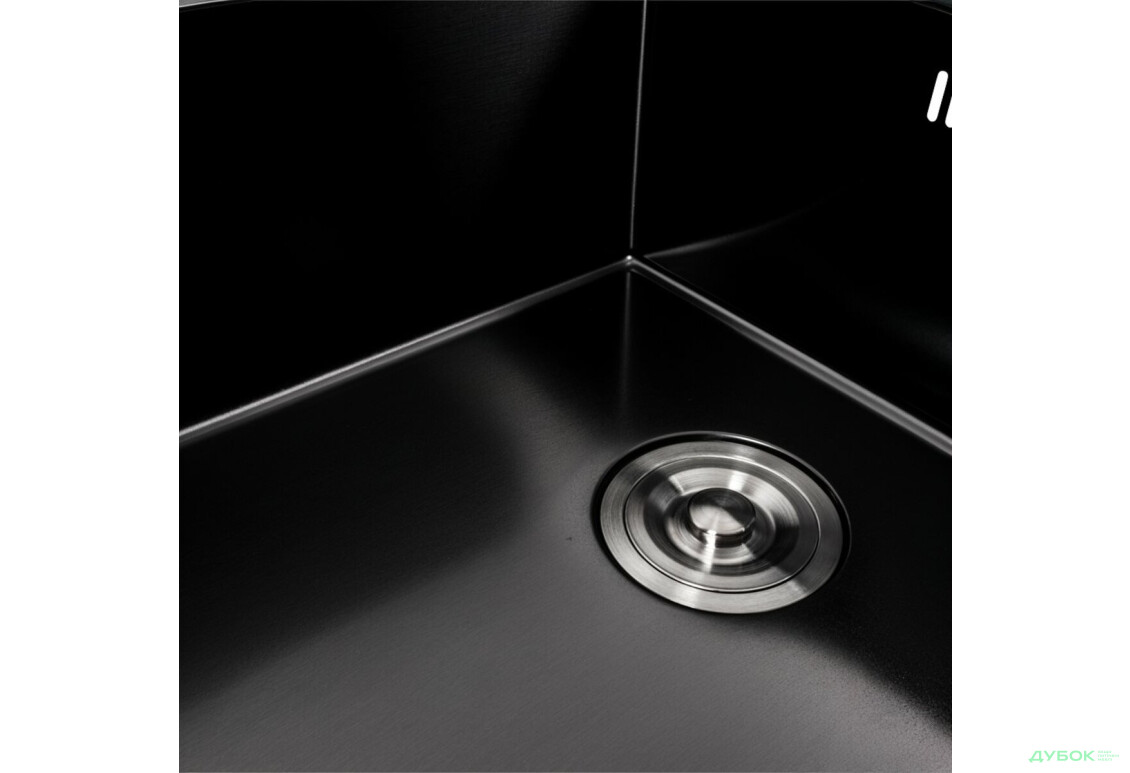 Зображення 2 - Кухонна мийка скляна CM 78*50 PVD VALESO Handmade чорна Platinum