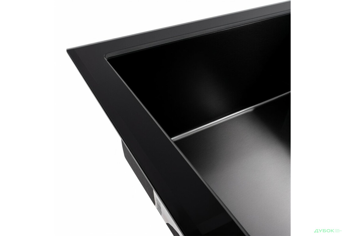 Зображення 3 - Кухонна мийка скляна CM 78*50 PVD VALESO Handmade чорна Platinum