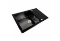 Зображення 4 - Кухонна мийка скляна CM 78*50 PVD VALESO Handmade чорна Platinum