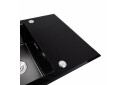 Зображення 5 - Кухонна мийка скляна CM 78*50 PVD VALESO Handmade чорна Platinum