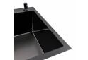 Зображення 1 - Кухонна мийка чорна 60*50 PVD VALESO Handmade ECN (2,0/0,5) Platinum