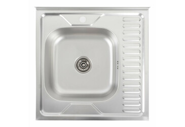 Кухонна мийка з нержавіючої сталі Valeso ДЕКОР 6060 L (0,7/160 мм) Платинум