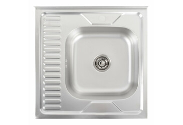 Кухонна мийка з нержавіючої сталі Valeso ДЕКОР 6060 R (0,7/160 мм) Платинум