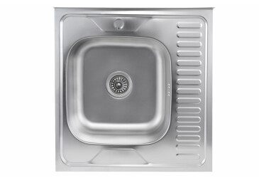 Кухонна мийка з нержавіючої сталі Valeso САТИН 6060 L (0,7/160 мм) Платинум