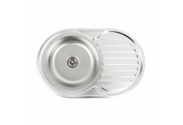 Кухонна мийка з нержавіючої сталі Valeso ДЕКОР 7750 (0,8/180 мм) Platinum