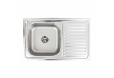 Кухонна мийка з нержавіючої сталі Valeso ДЕКОР 8050 L (0,7/160 мм) Платинум