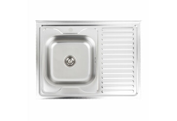 Кухонна мийка з нержавіючої сталі Valeso 8060 L ДЕКОР (0,7/160 мм) Platinum