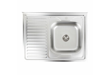 Кухонна мийка з нержавіючої сталі Valeso 8060 R ДЕКОР (0,7/160 мм) Platinum
