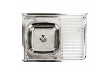 Кухонна мийка з нержавіючої сталі Valeso 8060 L ПОЛІРОВКА (0,7/160 мм) Платинум