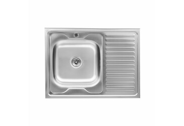 Кухонна мийка з нержавіючої сталі Valeso САТИН 8060 L (0,7/160 мм) Платинум
