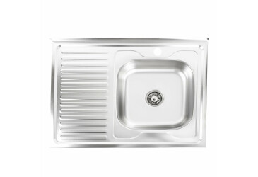 Кухонна мийка з нержавіючої сталі Valeso САТИН 8060 R (0,7/160 мм) Платинум