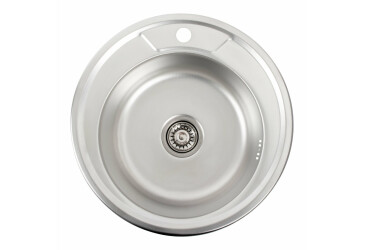 Кухонна мийка з нержавіючої сталі Valeso ДЕКОР 490 (0,6/170 мм) Платинум