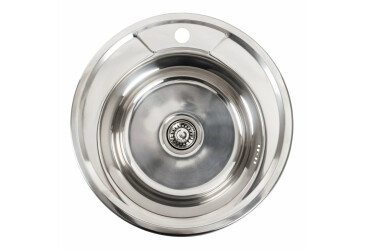 Кухонна мийка з нержавіючої сталі Valeso ПОЛІРОВКА 490 (0,8/180 мм) Платинум