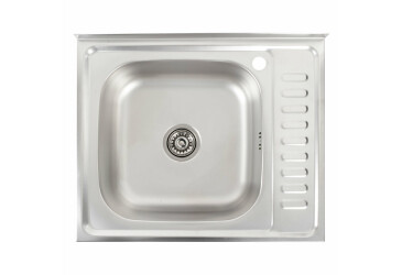 Кухонна мийка з нержавіючої сталі Valeso САТИН 6050 L (0,7/160 мм) Платинум