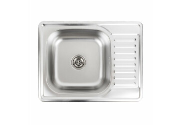 Кухонна мийка з нержавіючої сталі Valeso ДЕКОР 6550 (0,8/180 мм) Platinum