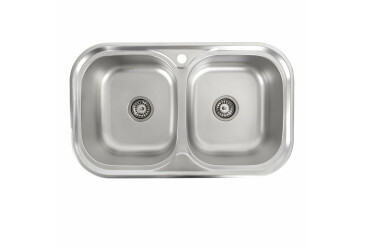 Кухонна мийка з нержавіючої сталі закруглена Valeso САТИН 7848D (0,8/180 мм) Platinum