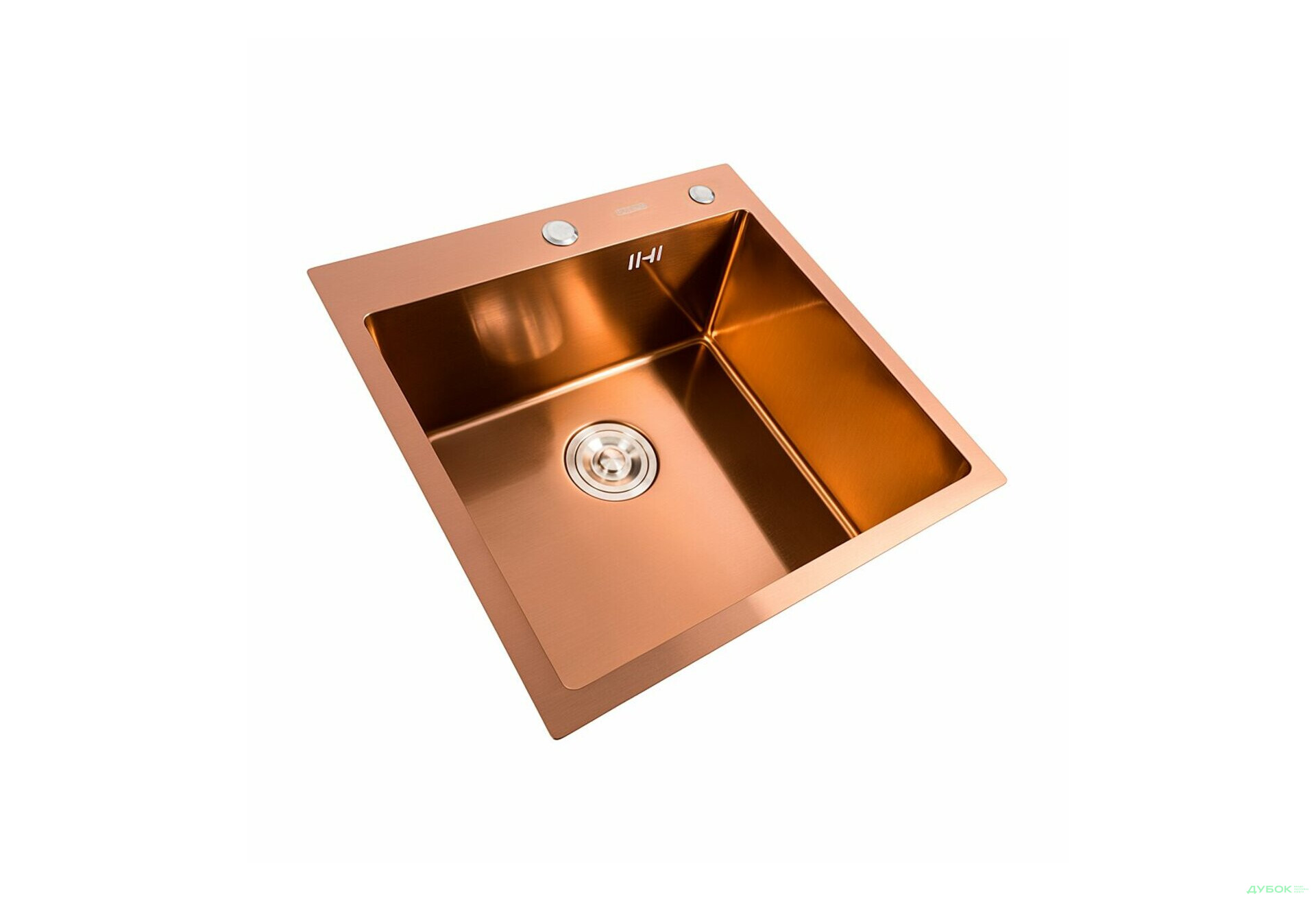 Изображение 3 - Кухонна мийка Platinum Handmade PVD мідь 500x500x220 (3,0/1,5 мм + дозатор в комплекті) Платинум