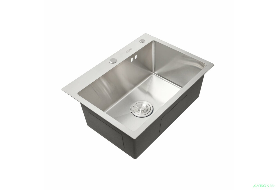 Изображение 3 - Кухонна мийка Platinum Handmade 580х430х220 (товщина 3,0/1,5 мм + дозатор в комплекті) Платинум