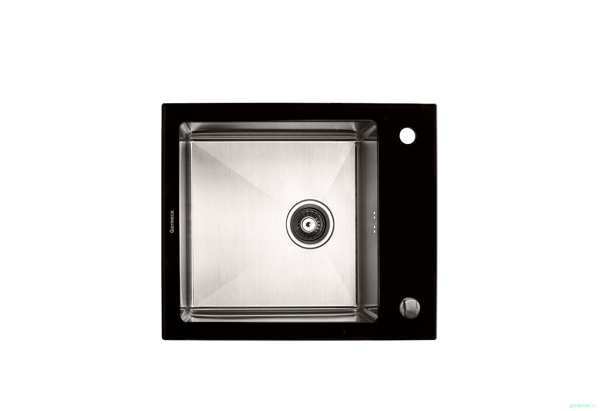 Изображение 1 - Кухонна мийка Platinum Handmade BLACK GLASS 600x510x200 Платинум