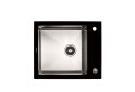 Изображение 1 - Кухонна мийка Platinum Handmade BLACK GLASS 600x510x200 Платинум