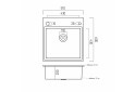 Изображение 6 - Кухонна мийка Handmade WHITE GLASS 600х510х200 Платинум