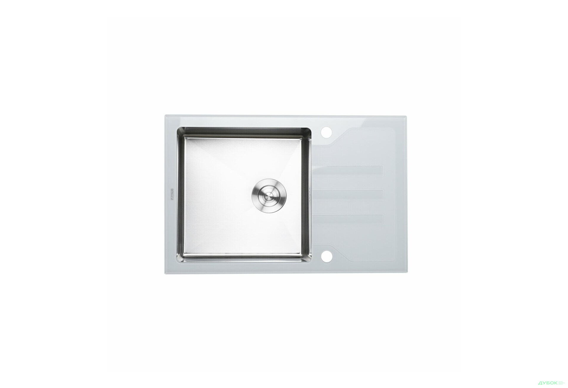Изображение 1 - Кухонна мийка Platinum Handmade WHITE GLASS 780х510х200 Платинум