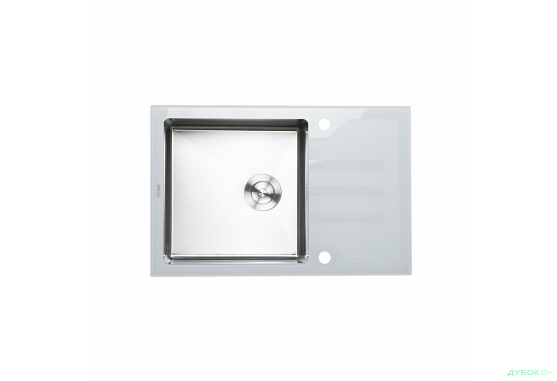 Изображение 1 - Кухонна мийка Platinum Handmade WHITE GLASS 780х510х200 Платинум