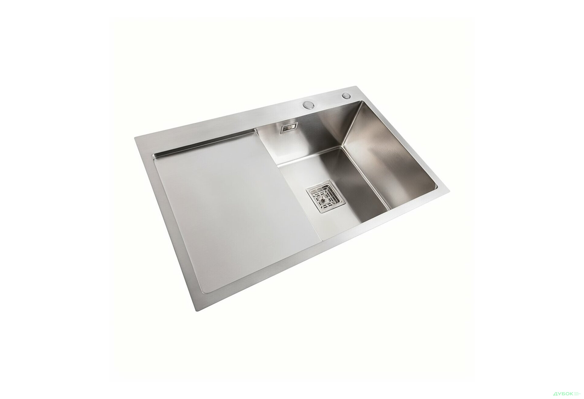 Изображение 5 - Мийка нержавійка Platinum Handmade 78*50B R (два отвори ,квадратний сифон 3.0/1.0) Платинум