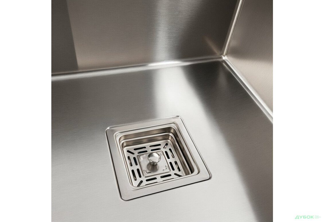 Изображение 6 - Мийка нержавійка Platinum Handmade 78*50B R (два отвори ,квадратний сифон 3.0/1.0) Платинум