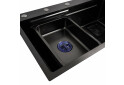 Зображення 2 - Кухонна мийка 75*45A PVD чорна Platinum Handmade "ВОДОСПАД" Platinum