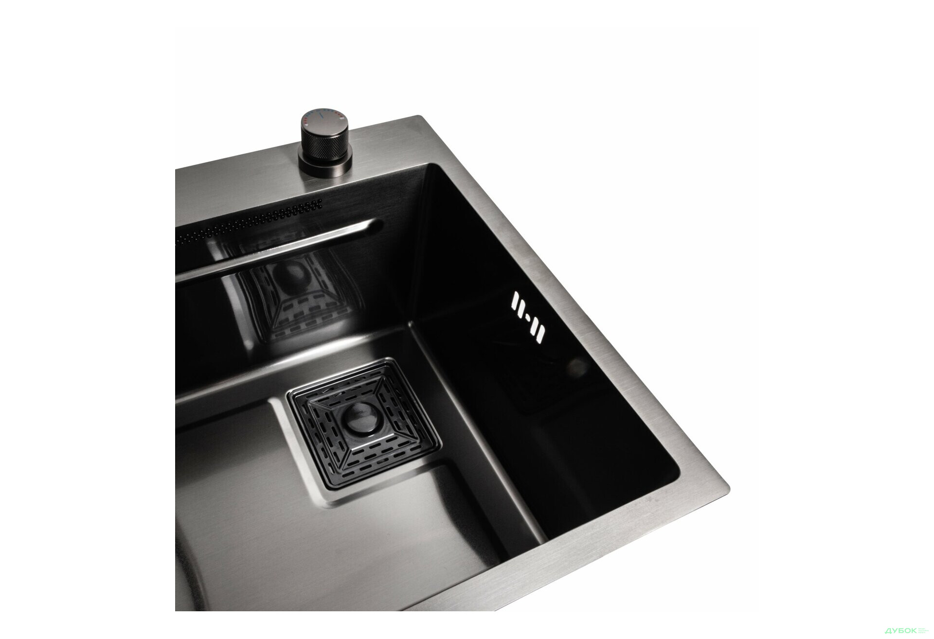 Зображення 6 - Кухонна мийка 75*45A PVD чорна Platinum Handmade "ВОДОСПАД" Platinum