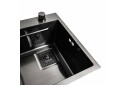 Зображення 6 - Кухонна мийка 75*45A PVD чорна Platinum Handmade "ВОДОСПАД" Platinum