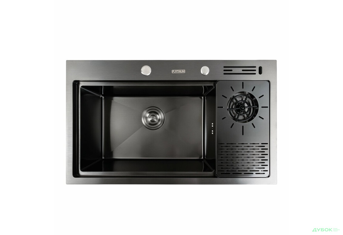 Изображение 1 - Кухонна мийка чорна PVD 78*46 Platinum Handmade Платинум