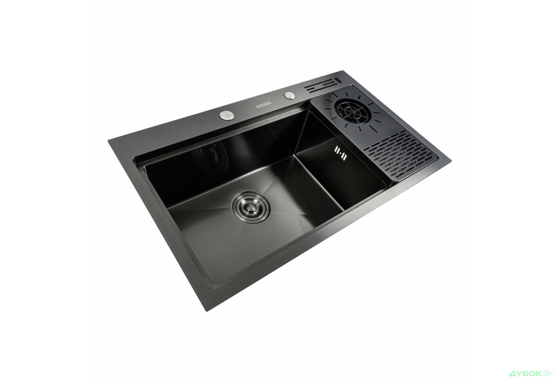 Изображение 6 - Кухонна мийка чорна PVD 78*46 Platinum Handmade Платинум