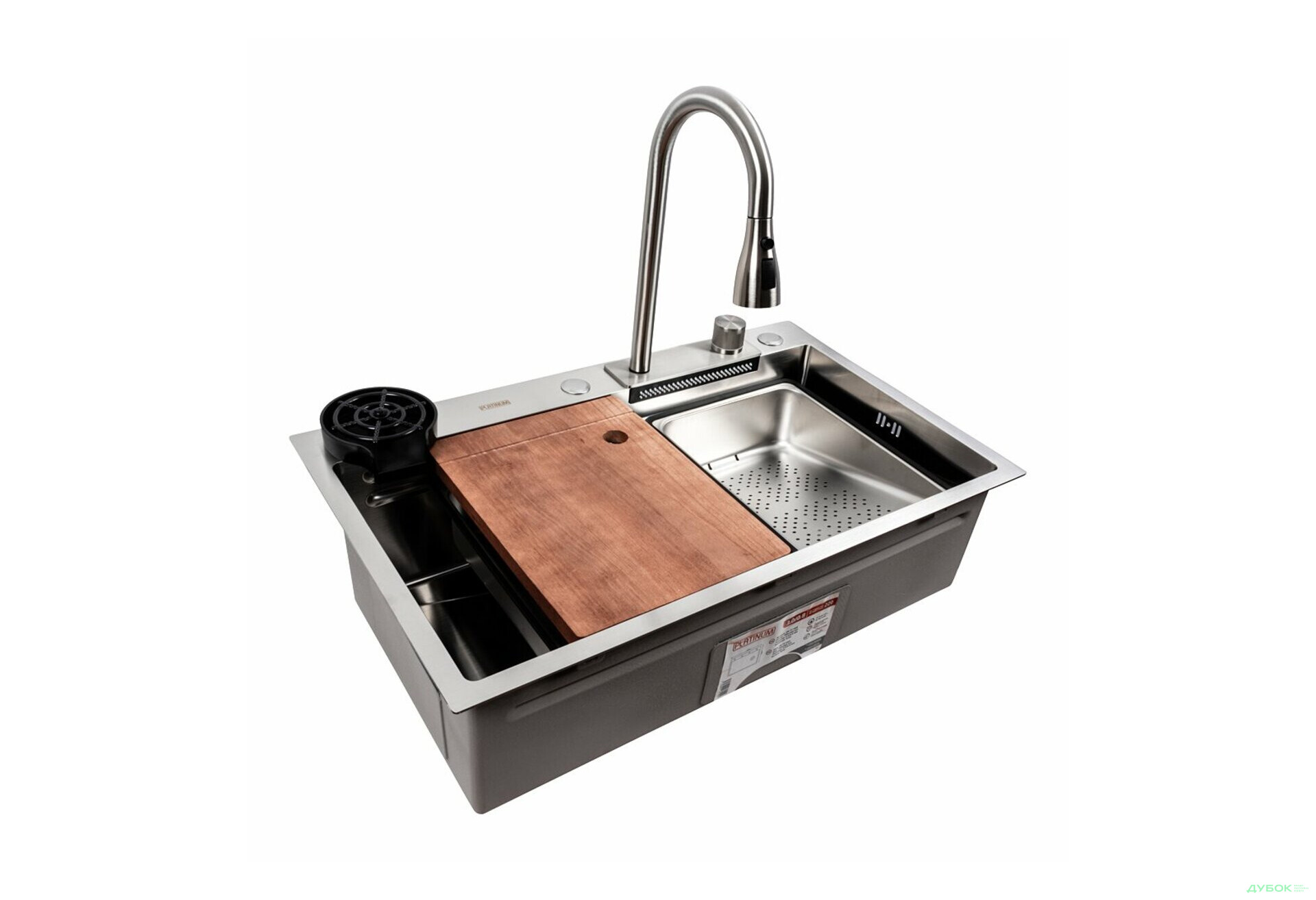 Изображение 4 - Кухонна мийка нержавійка CM 75*46A Platinum Handmade "Водоспад" Платинум