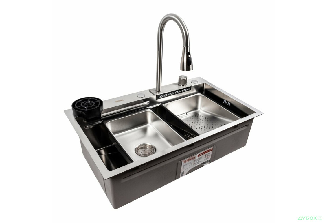 Изображение 7 - Кухонна мийка нержавійка CM 75*46A Platinum Handmade "Водоспад" Платинум