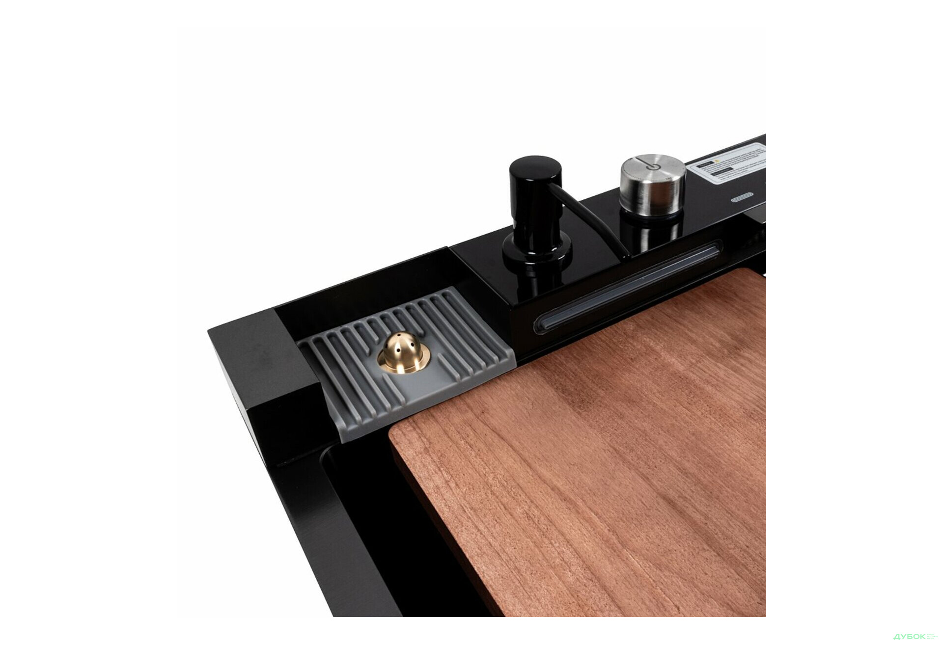 Изображение 9 - Кухонна мийка CM 75*46C PVD чорна Platinum Handmade "ВОДОСПАД" (Декор) Платинум
