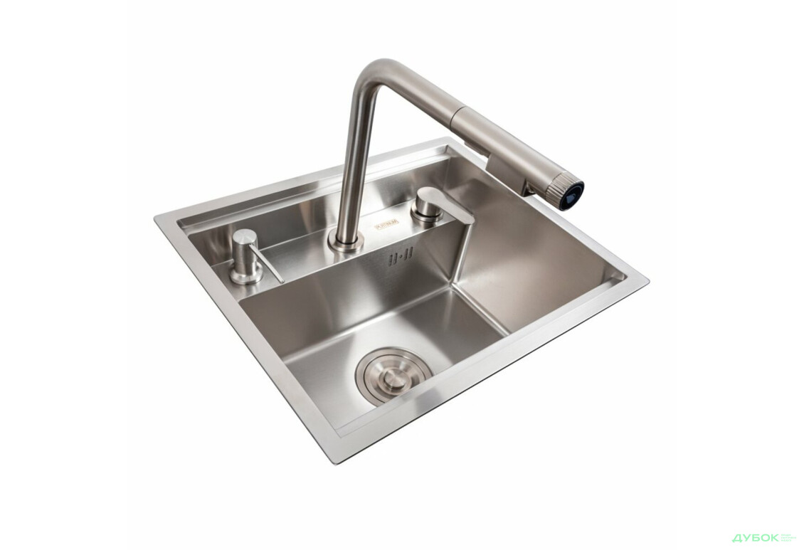 Зображення 3 - Кухонна мийка CM 47*38 прихована нержавійка Platinum Handmade + змішувач Platinum