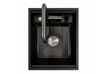 Кухонна мийка CM 40*50 прихована PVD чорна Platinum Handmade Platinum