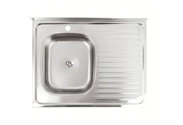 Мийка кухонна з нержавіючої сталі Platinum 8060 L (0,4/120 мм) Платинум