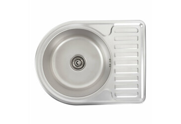 Кухонна мийка з нержавіючої сталі Platinum ДЕКОР 5844 (0,8/180 мм) Platinum