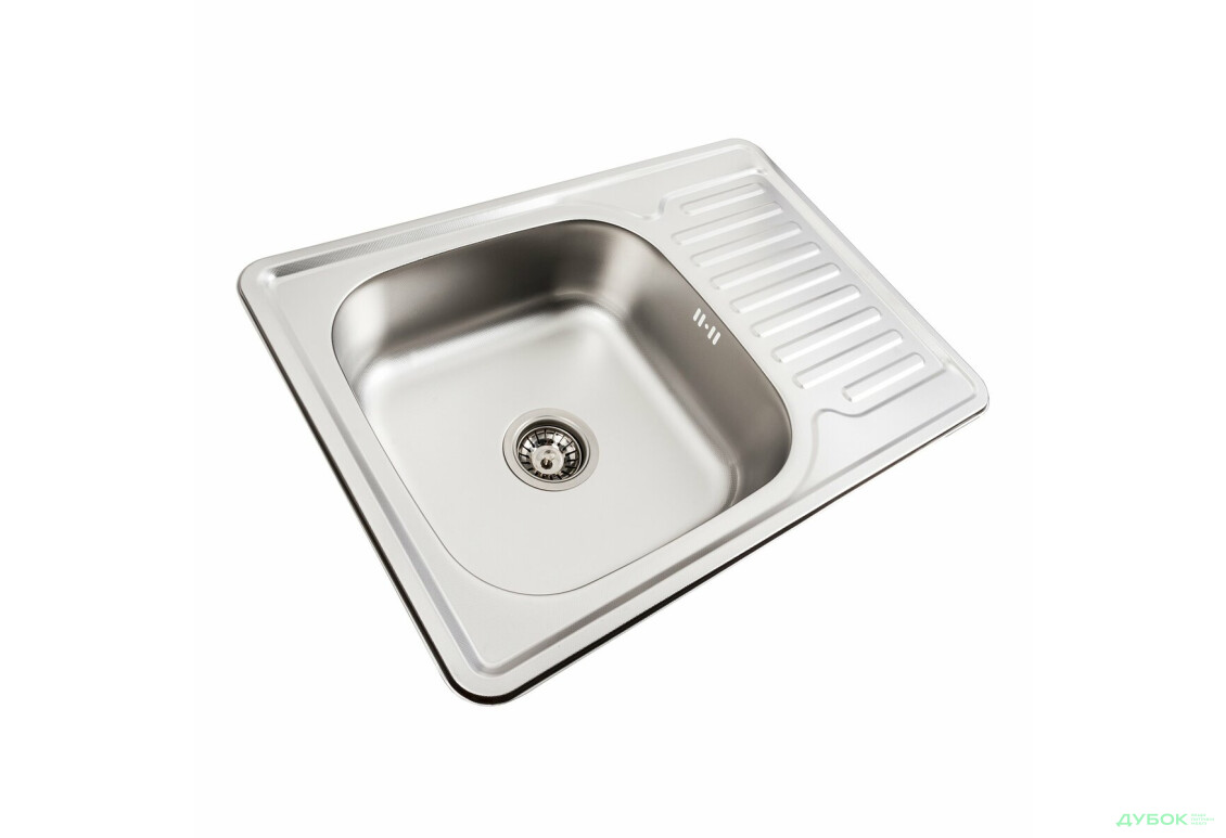 Кухонна мийка з нержавіючої сталі Platinum 7050 ДЕКОР (0,8/180 мм) Platinum