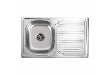 Кухонна мийка з нержавіючої сталі прямокутна Platinum ДЕКОР 7848 (0,8/180 мм) Platinum