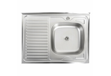 Кухонна мийка з нержавіючої сталі Platinum САТИН 8060 R (0,5/160 мм) Platinum