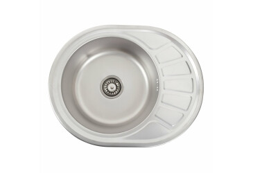 Кухонна мийка з нержавіючої сталі Platinum ДЕКОР 5745 (0,8/180 мм) Платинум