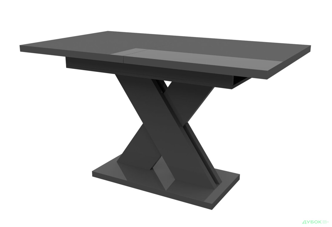 Стіл Неман Ламар розсувний 140/180х80, сірий глянець - Зображення 1 Зображення 1 - Стіл Неман Ламар розсувний 140/180х80, сірий глянець