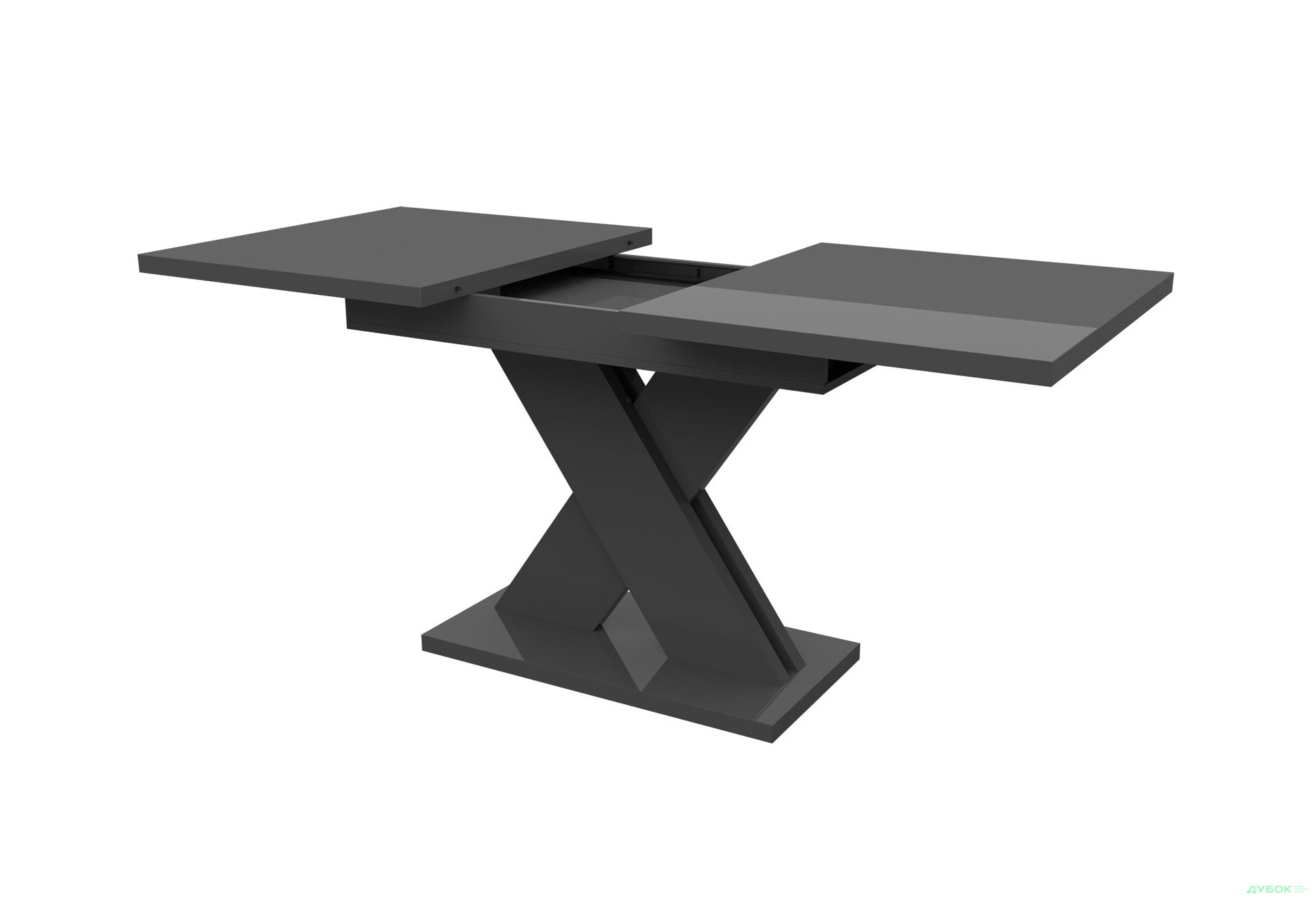 Стіл Неман Ламар розсувний 140/180х80, сірий глянець - Зображення 5 Зображення 5 - Стіл Неман Ламар розсувний 140/180х80, сірий глянець