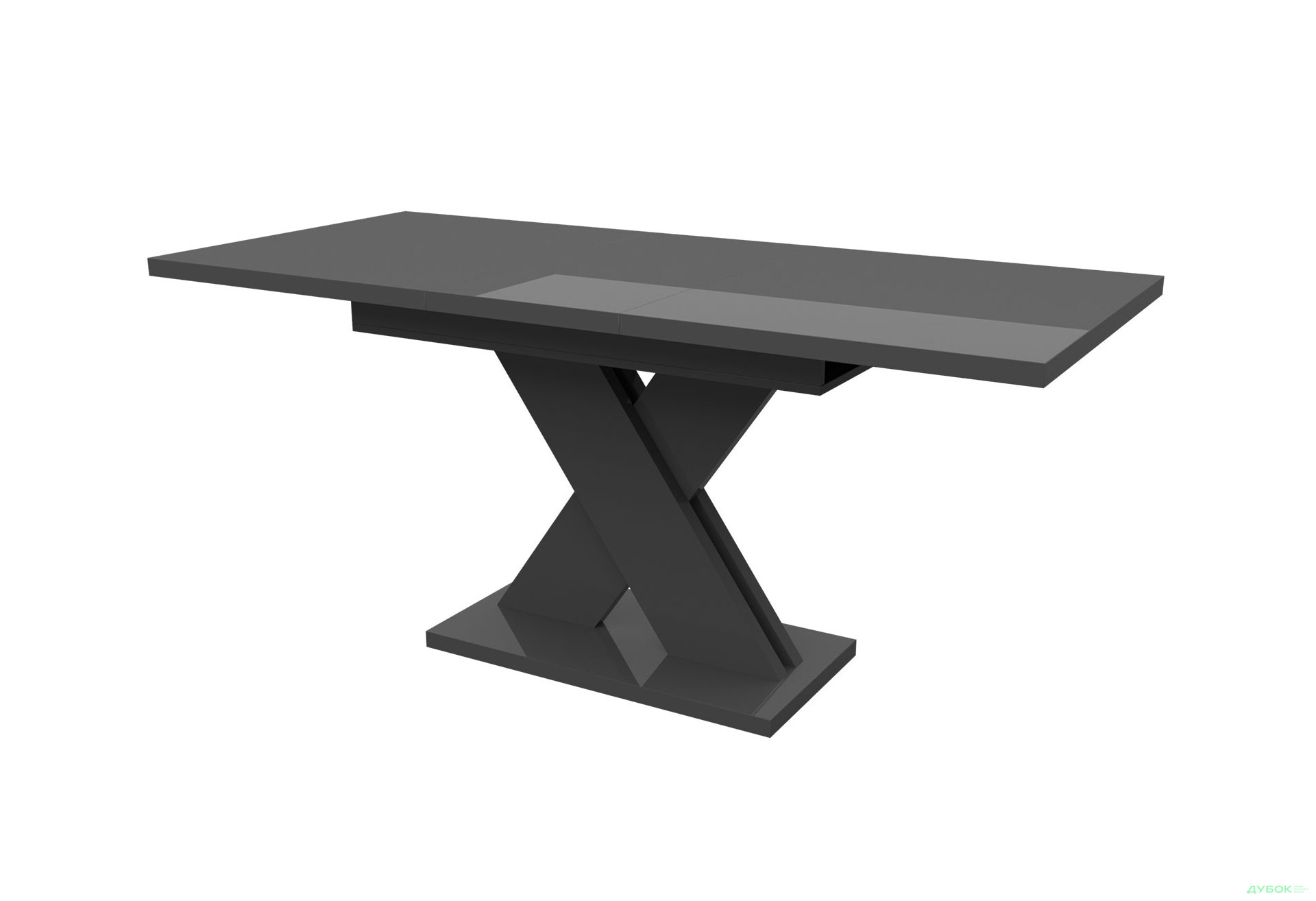 Стіл Неман Ламар розсувний 140/180х80, сірий глянець - Зображення 4 Зображення 4 - Стіл Неман Ламар розсувний 140/180х80, сірий глянець